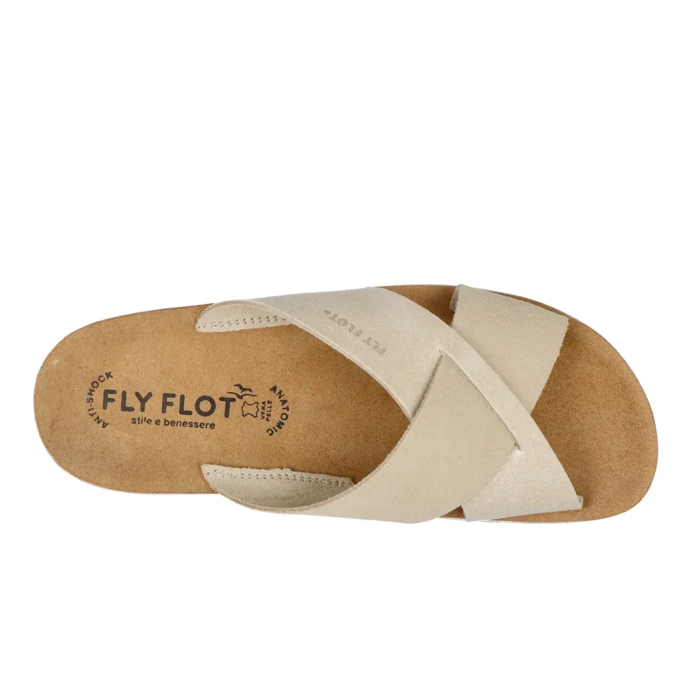 Leather Woman Slipper Ivory – Image 4