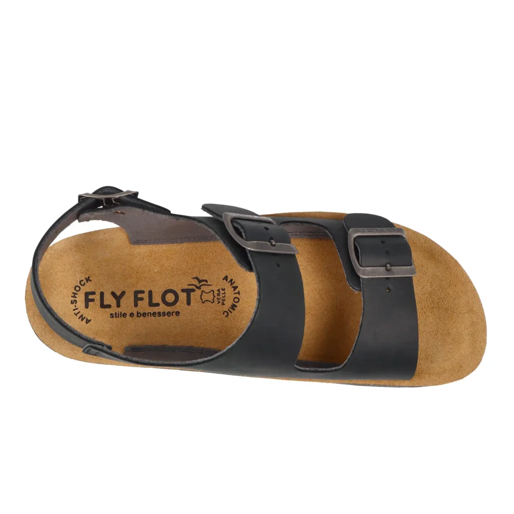 Leather Man Sandal Black – Image 4