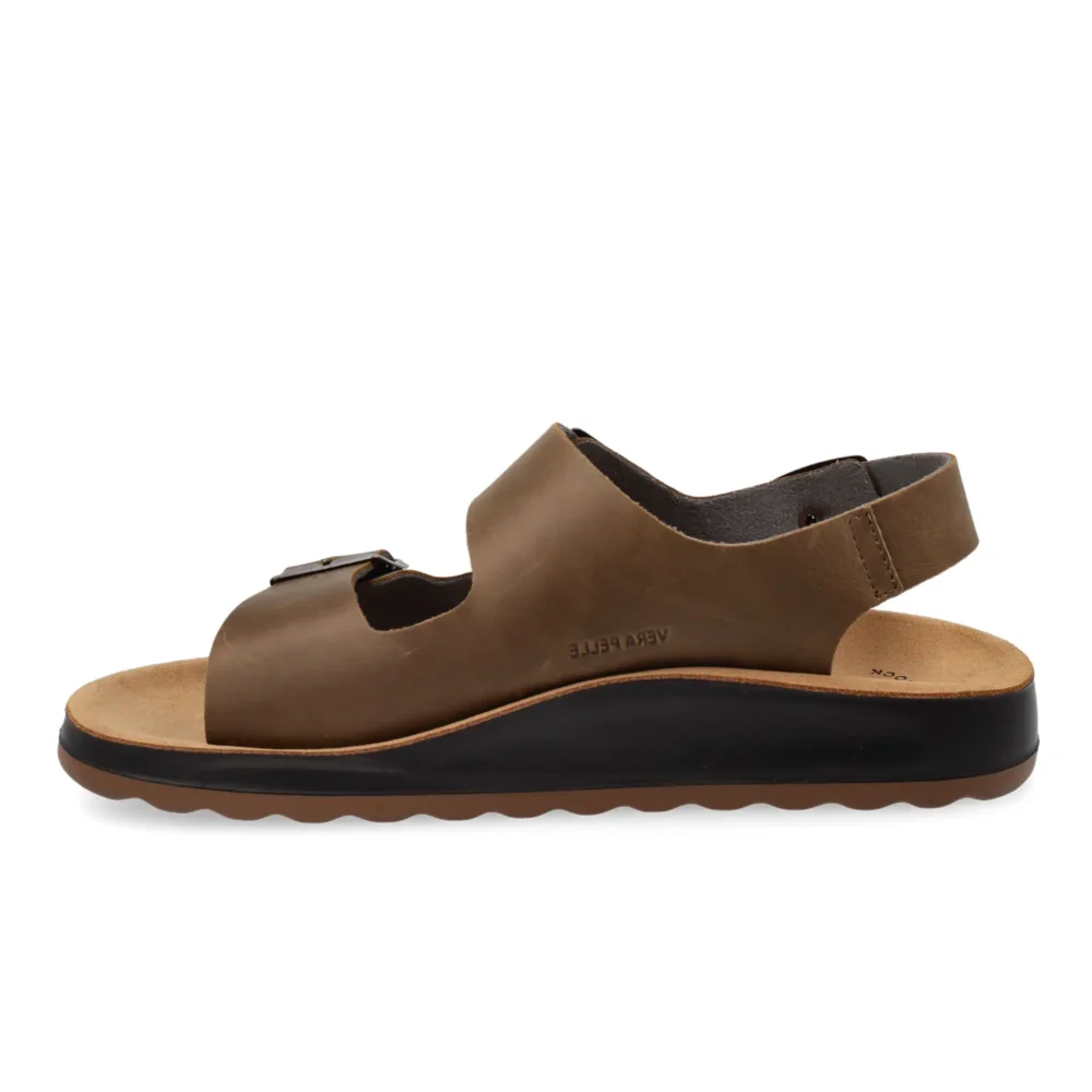 Leather Man Sandal Taupe – Image 3