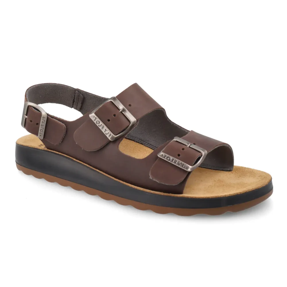 Leather Man Sandal Dark-Brown – Image 2