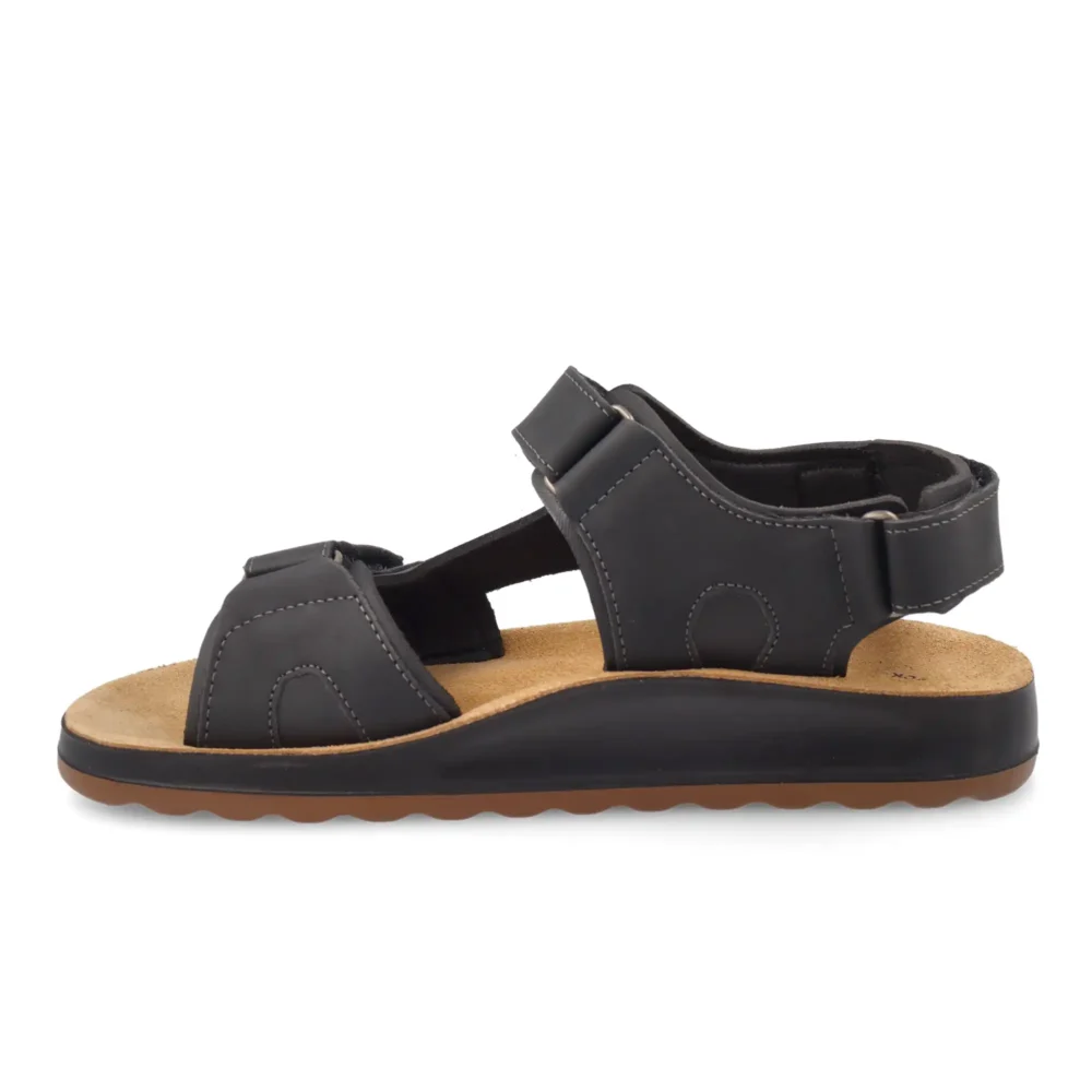 Synthetic Man Sandal Black – Image 3