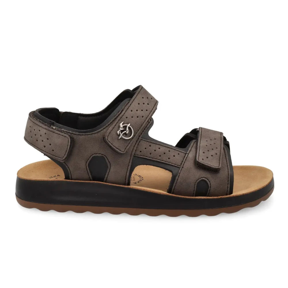 Synthetic Man Sandal Dark-Brown