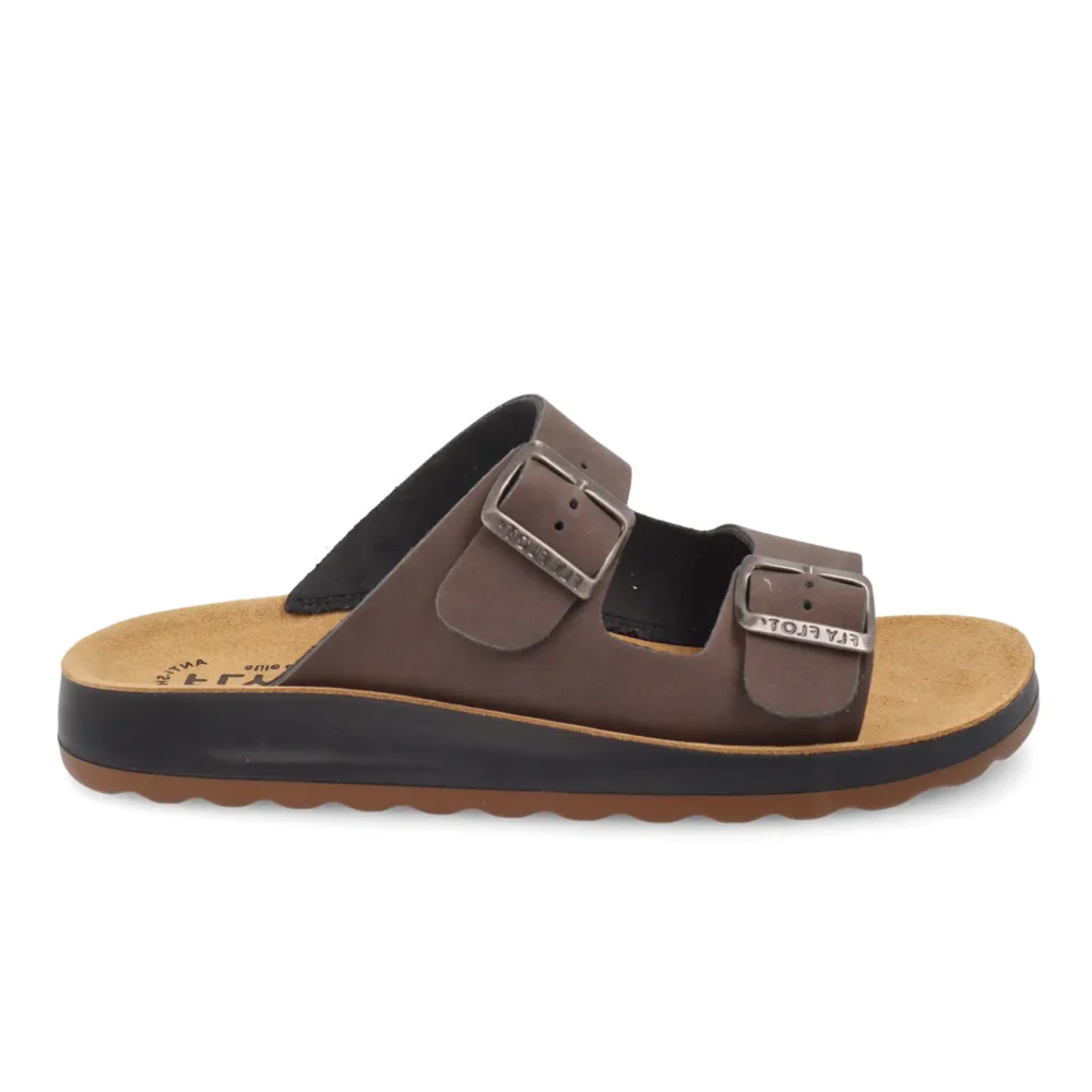 Synthetic Man Slipper Dark-Brown
