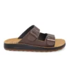 Synthetic Man Slipper Dark-Brown
