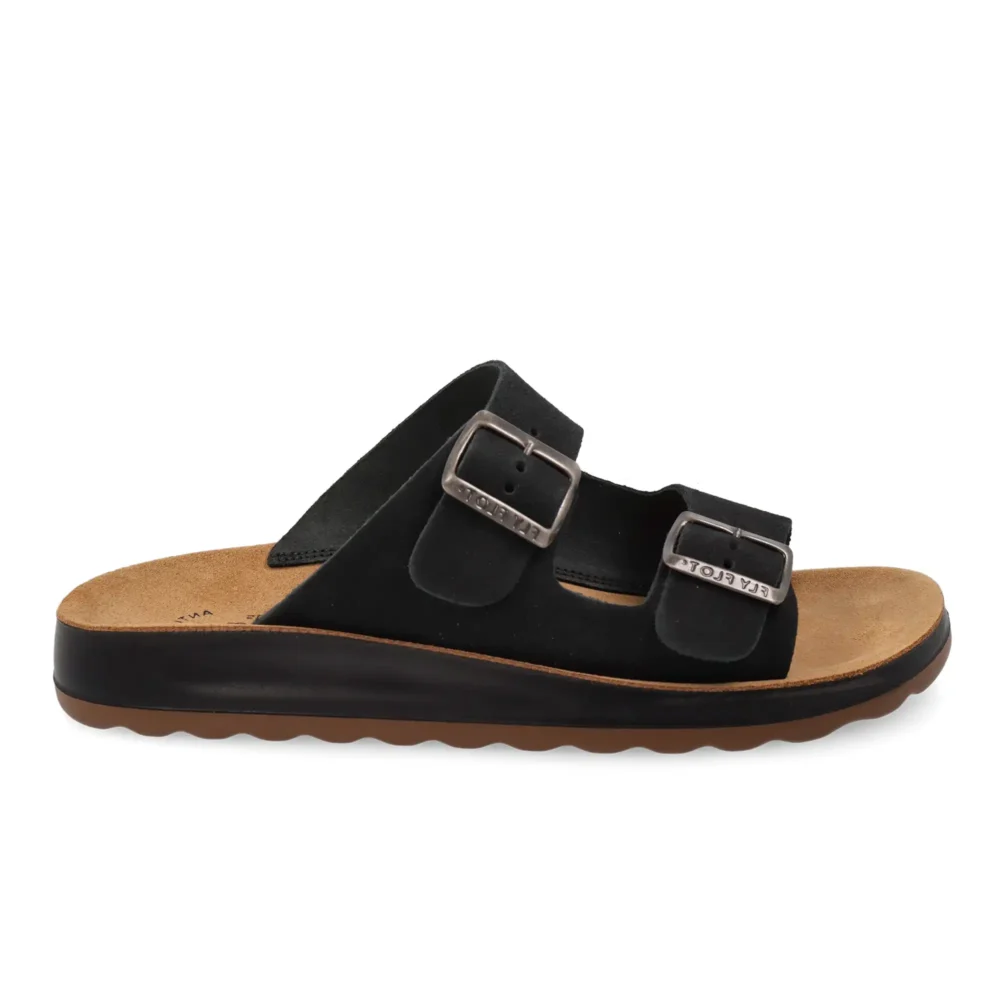 Leather Man Slipper Black – Image 1