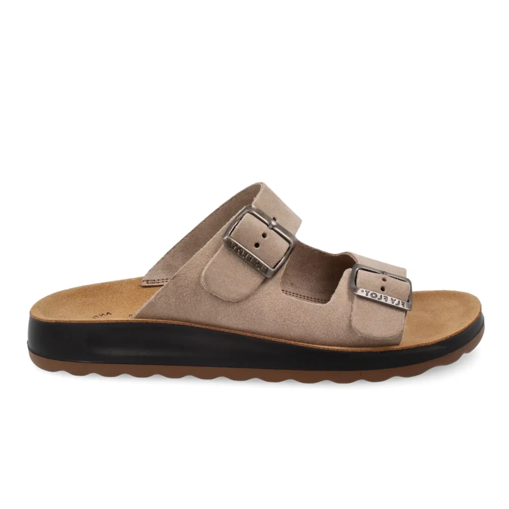 Leather Man Slipper Taupe – Image 1