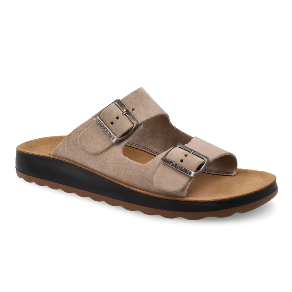 Leather Man Slipper Taupe – Image 2