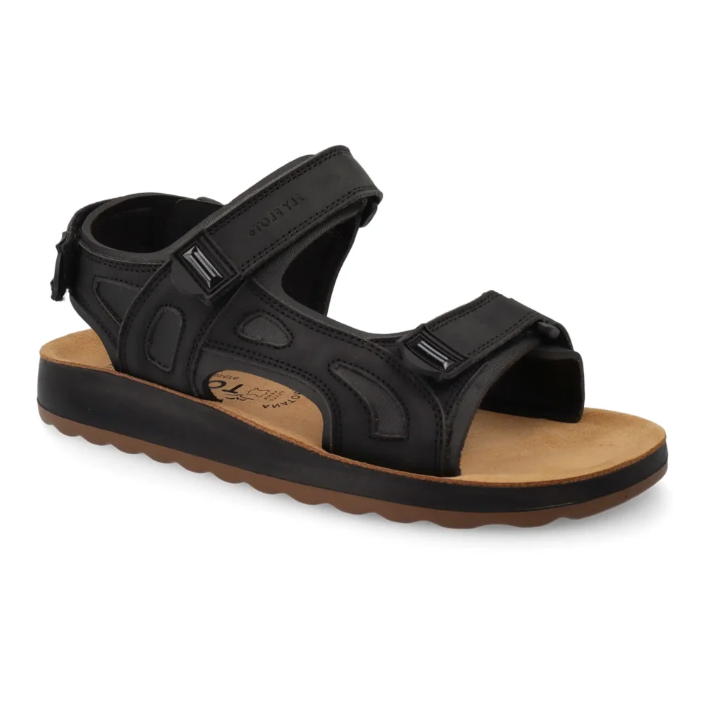Synthetic Man Sandal Black – Image 2