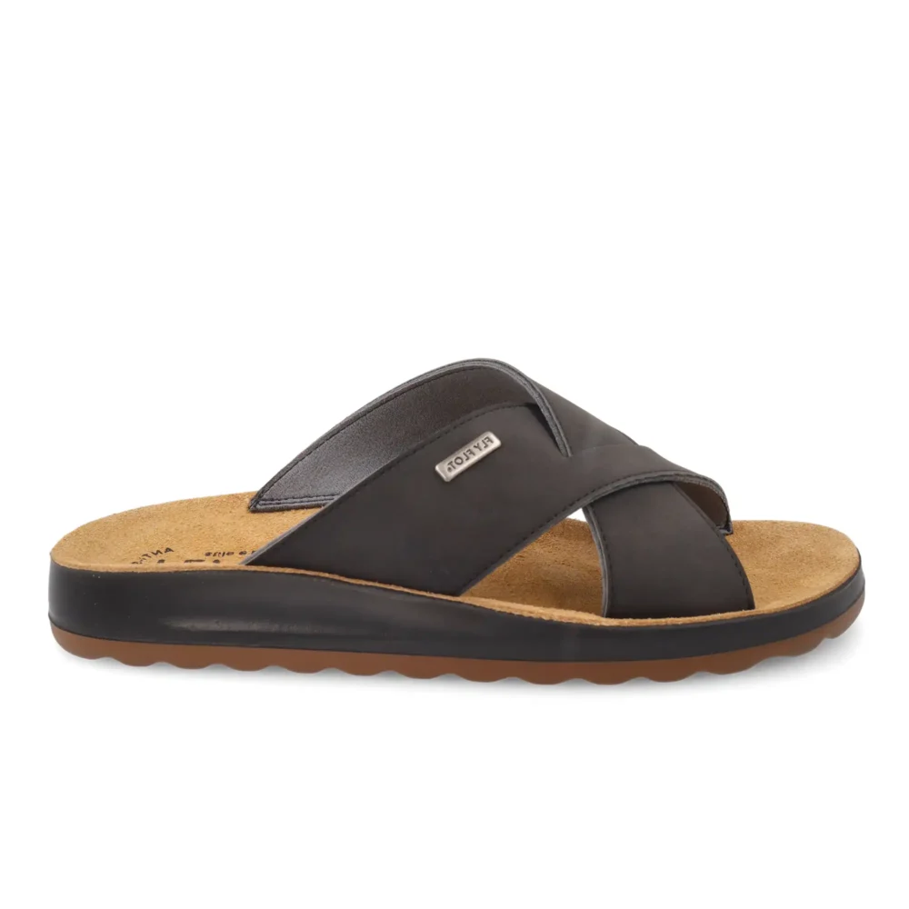 Synthetic Man Slipper Black
