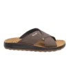 Synthetic Man Slipper Dark-Brown