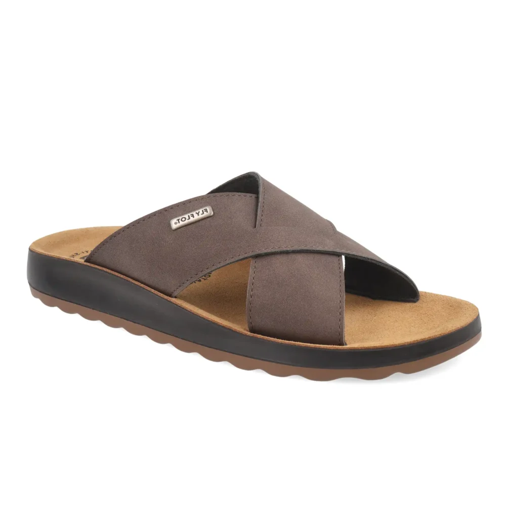 Synthetic Man Slipper Dark-Brown – Image 2