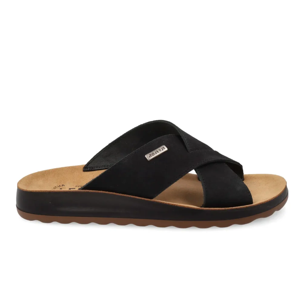 Leather Man Slipper Black – Image 1