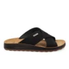 Leather Man Slipper Black