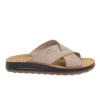 Leather Man Slipper Taupe