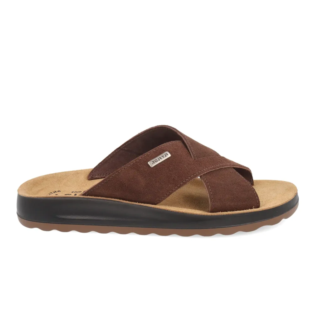 Leather Man Slipper Dark-Brown