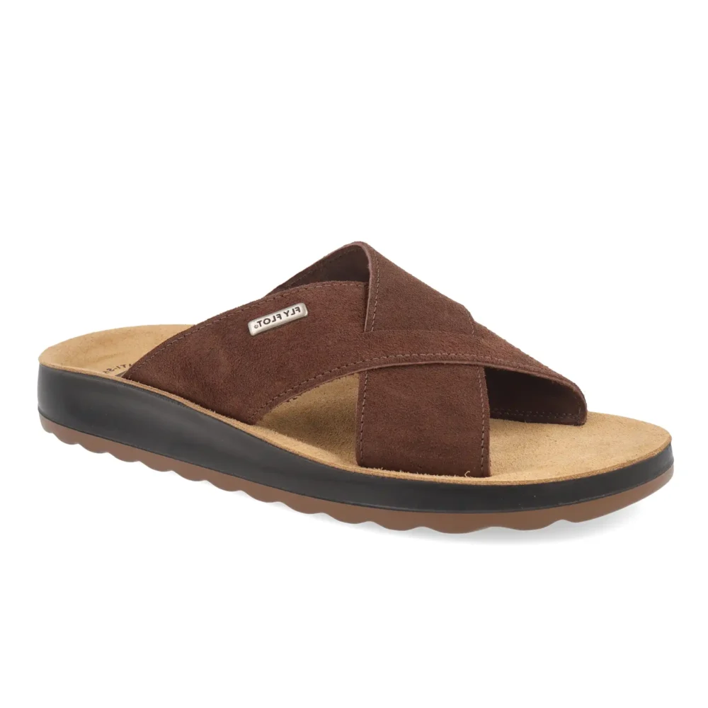 Leather Man Slipper Dark-Brown – Image 2