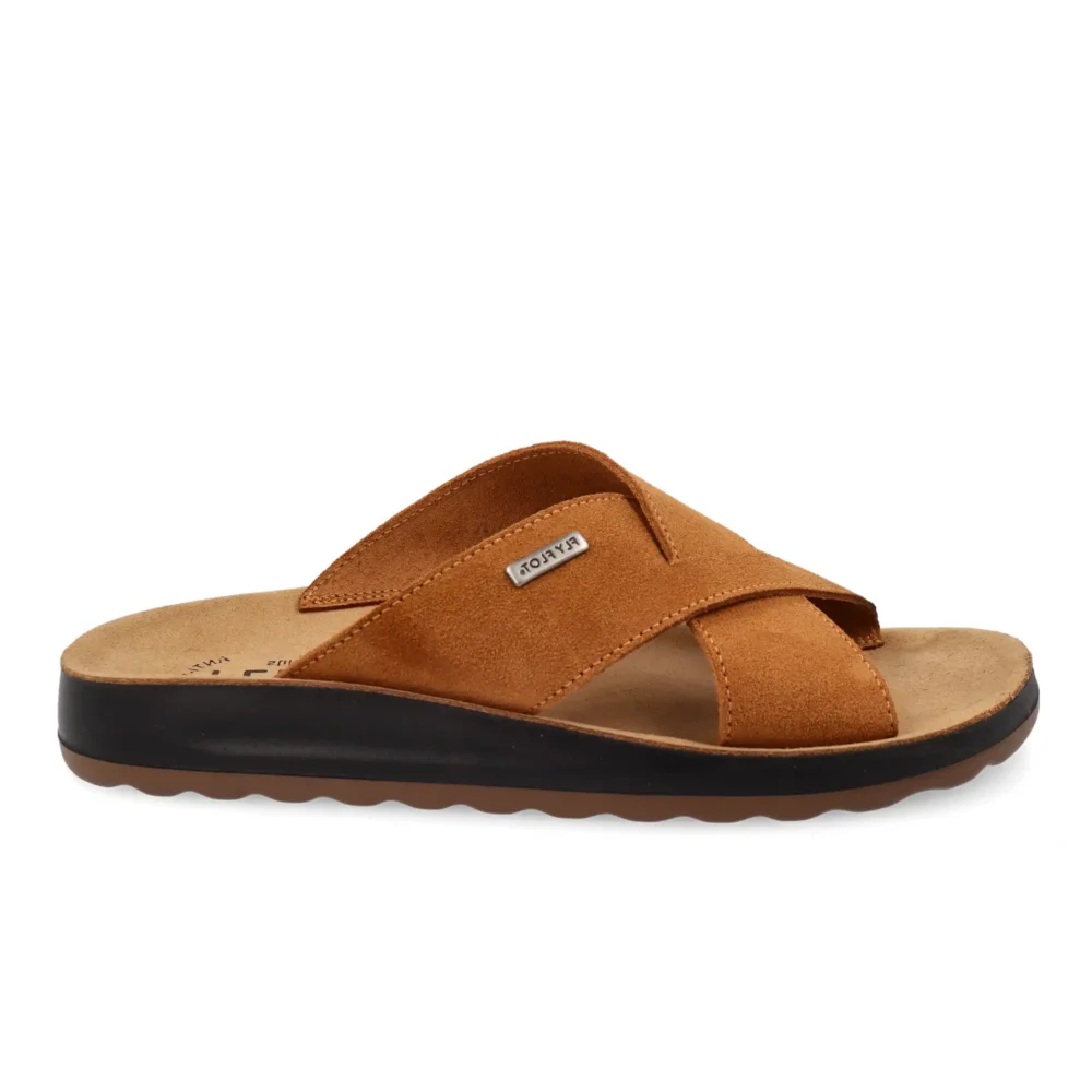 Leather Man Slipper Tan – Image 1