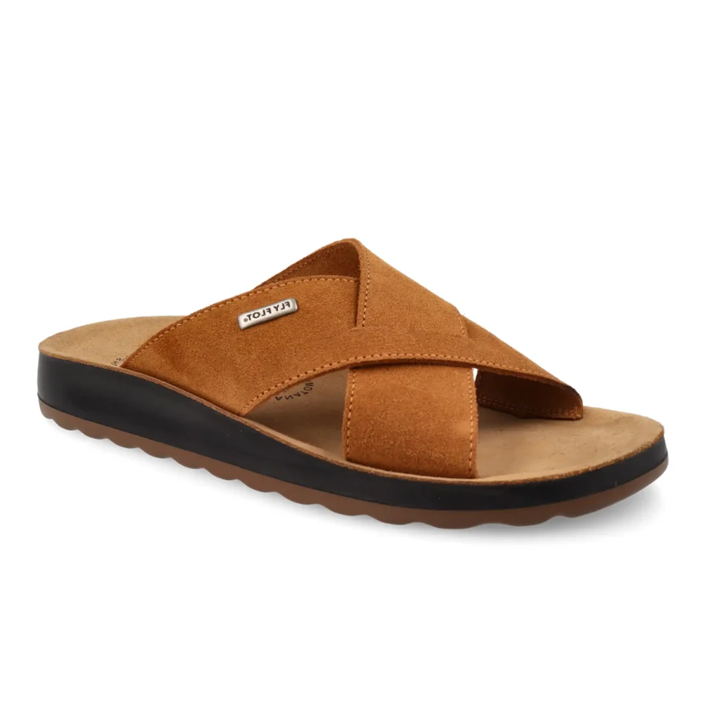 Leather Man Slipper Tan – Image 2