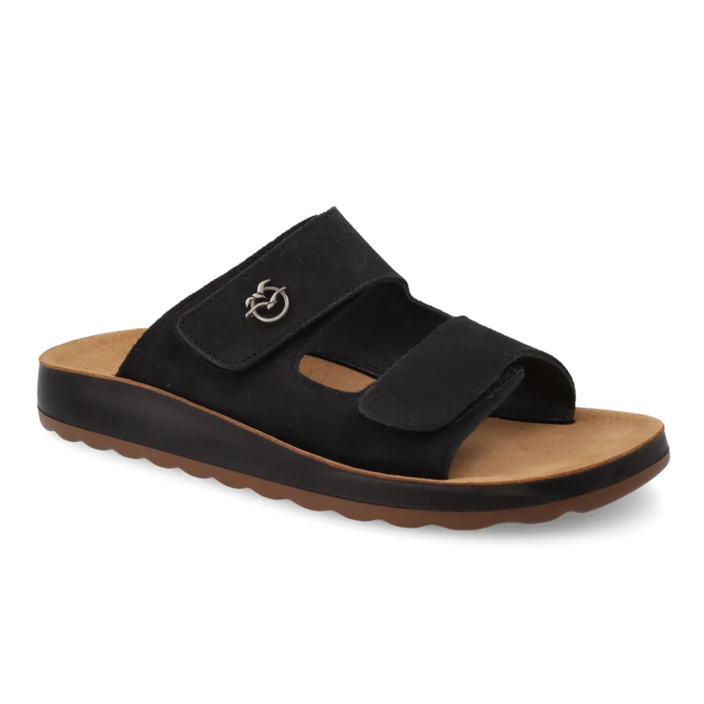 Leather Man Slipper Black – Image 2