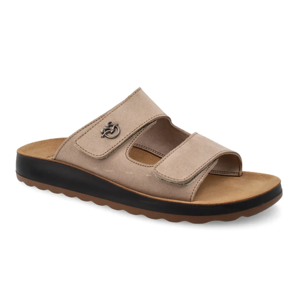 Leather Man Slipper Taupe – Image 2