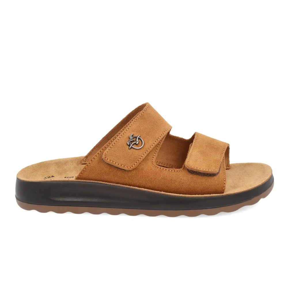 Leather Man Slipper Tan – Image 1