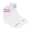3PK GIRLS 1/2 TERRY HIGH QTR CREW