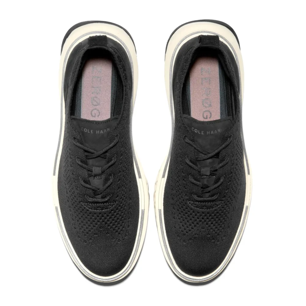 5.Zerogrand Stitchlite Wingtip Oxford Black Ivory – Image 4