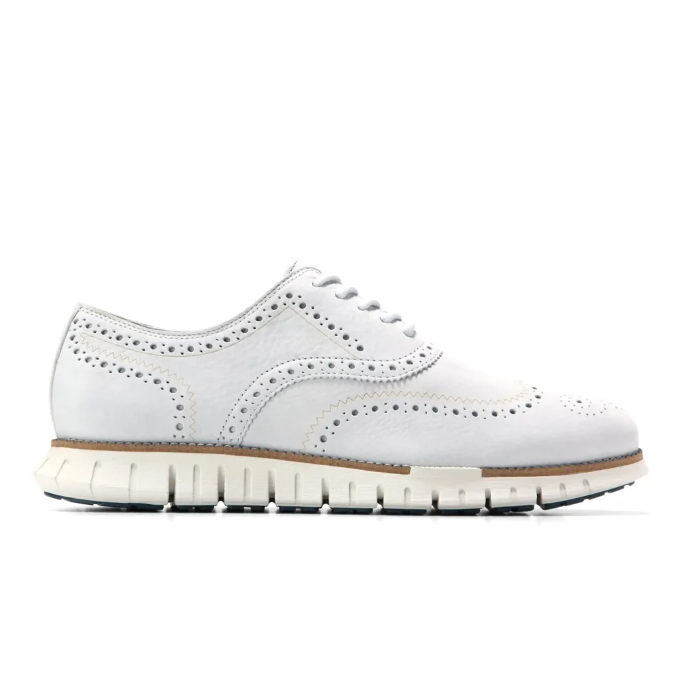 Zerogrand Remastered Wingtip Oxford - Microchip Nubuck   Big Dipper   Ivory – Image 1