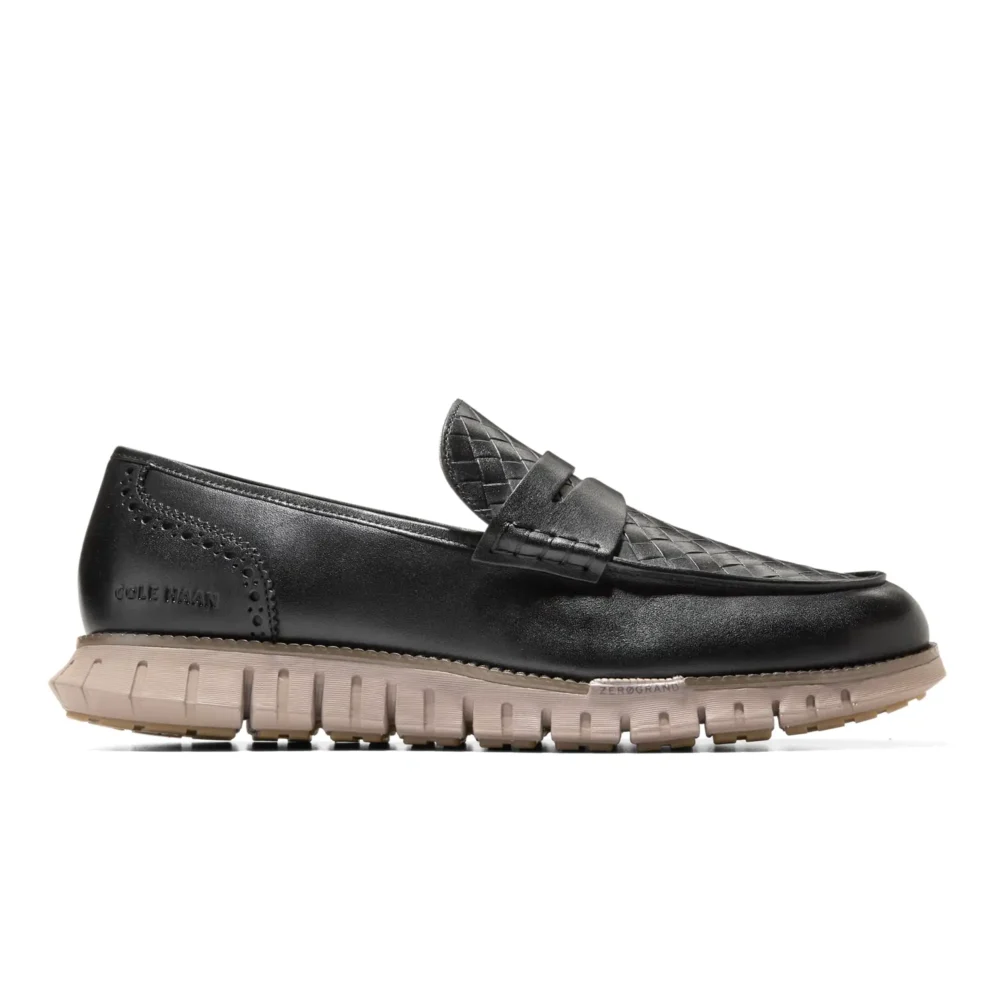 Zerogrand Remastered Penny Loafers Black Stamped   Lava   Irish Coffee – Image 1