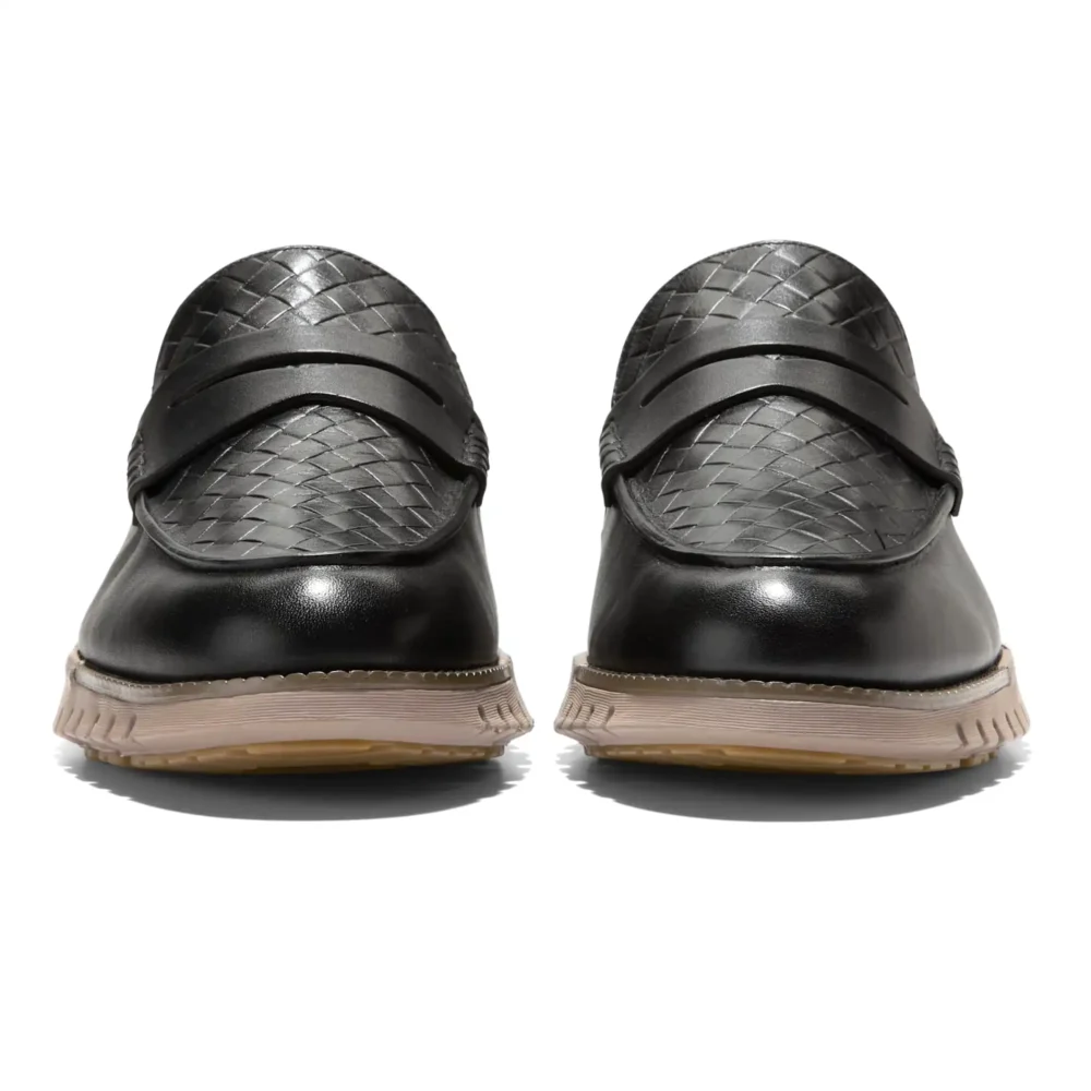 Zerogrand Remastered Penny Loafers Black Stamped   Lava   Irish Coffee – Image 2