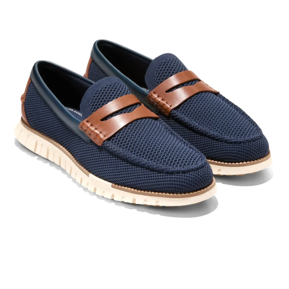 Zerogrand Remastered Stitchlite Loafers Navy Blazer   Brit Tan   Ivory – Image 5