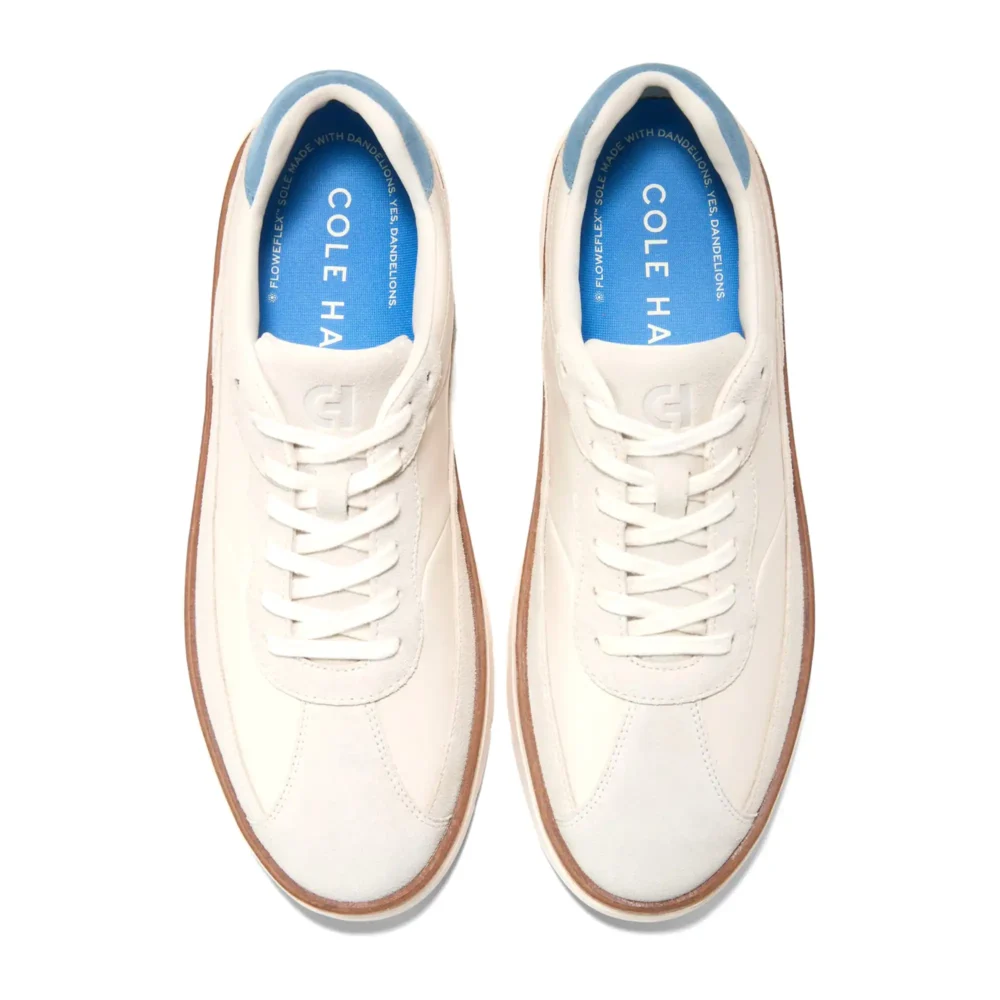 Grandpro Featherarc Bike Toe Sneaker Ivory Provincial Blue  Silver Birch – Image 4