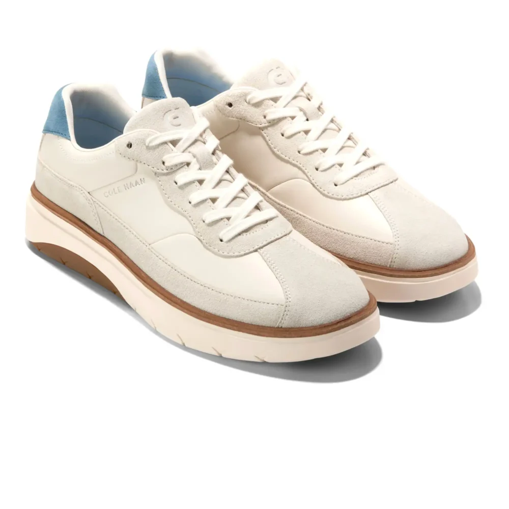 Grandpro Featherarc Bike Toe Sneaker Ivory Provincial Blue  Silver Birch – Image 5