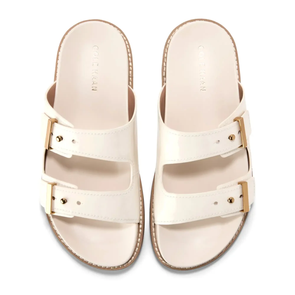 Marisol Footbed Sandals Ivory Patent Ltr – Image 4