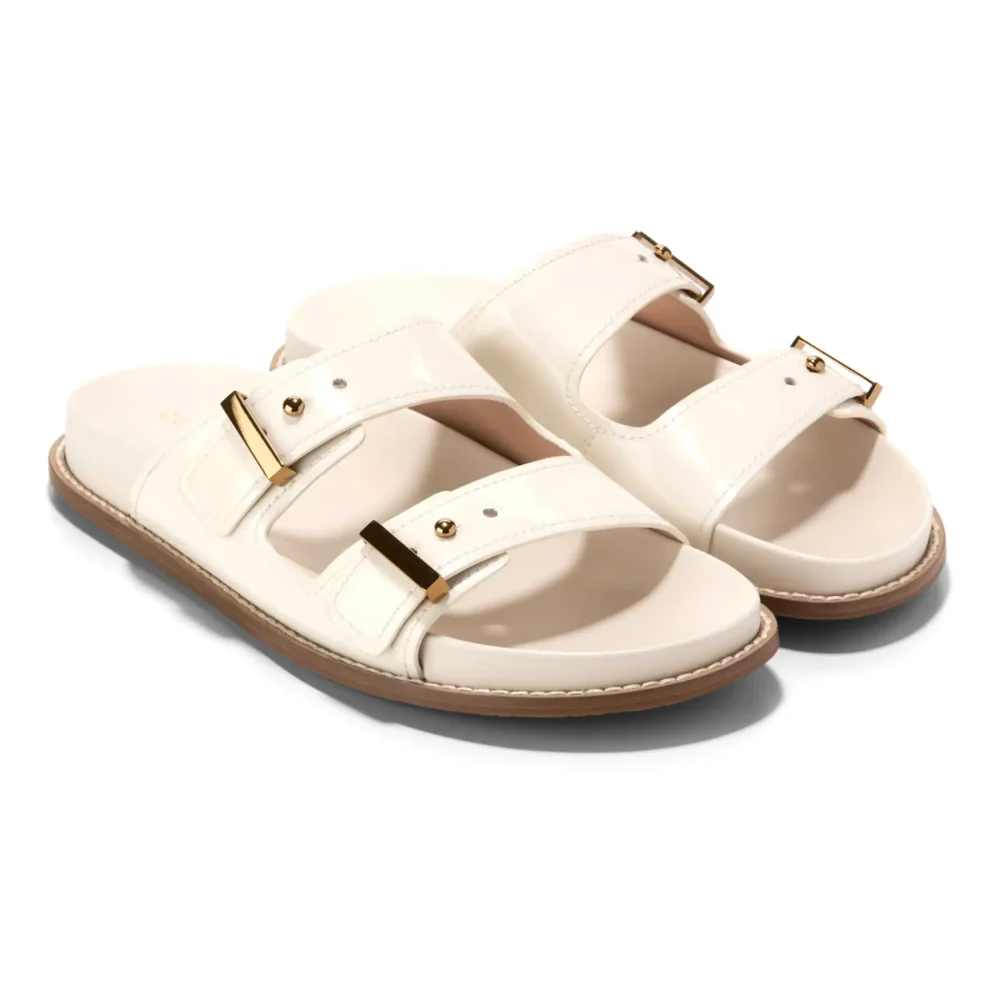Marisol Footbed Sandals Ivory Patent Ltr – Image 5