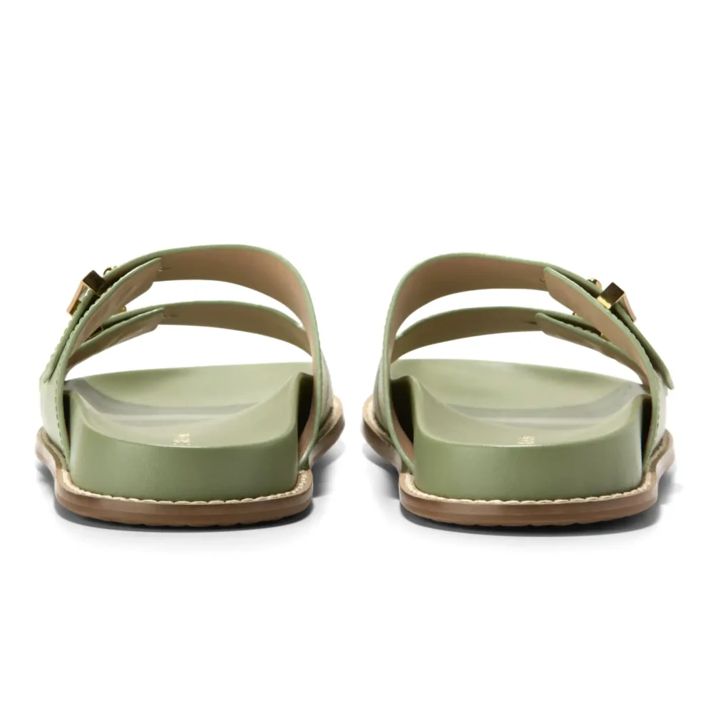 Marisol Footbed Sandals Oil Green Ltr – Image 3