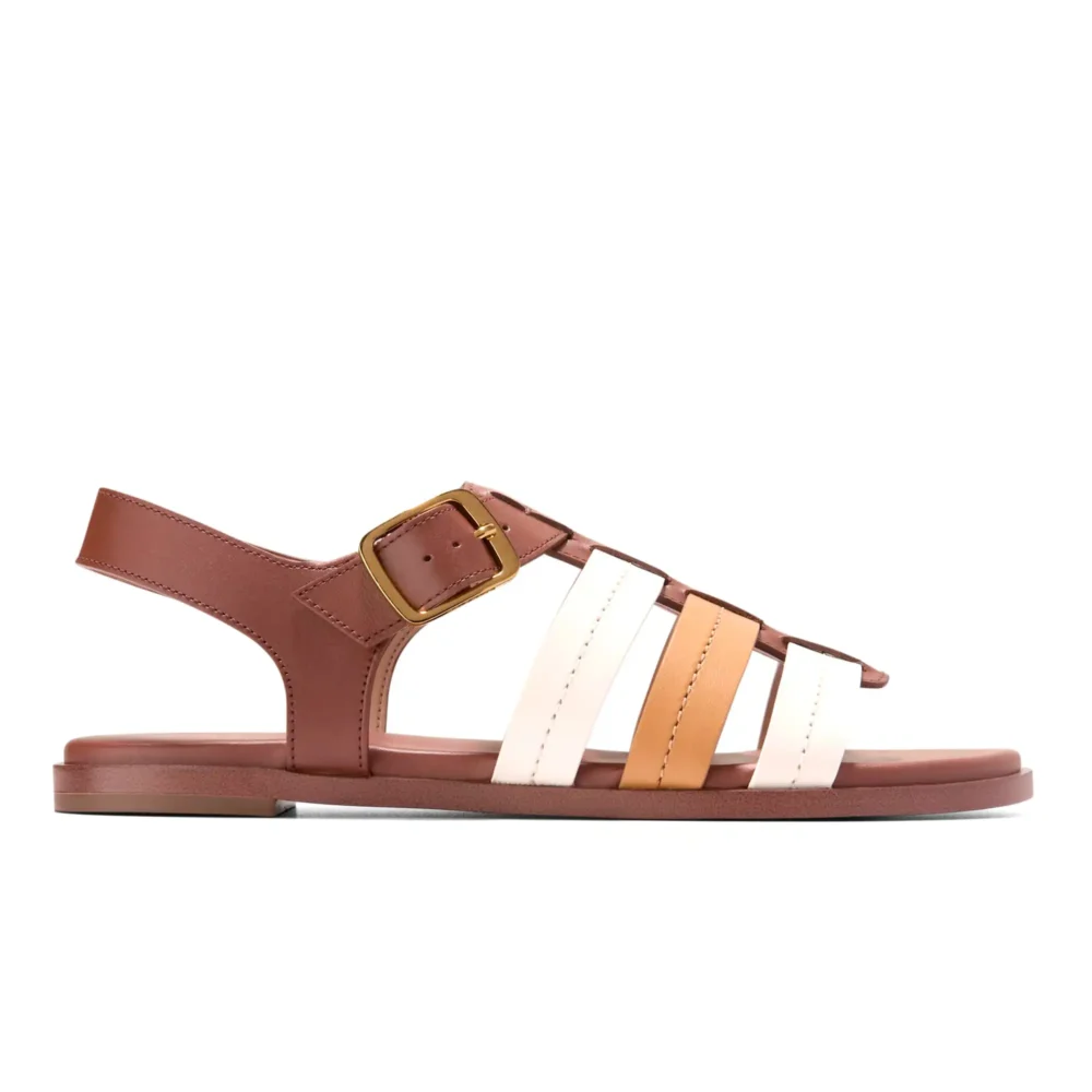 Flynn Fisherman Sandals Biscuit Ch Dk Cuoio Ivory Ltr – Image 1