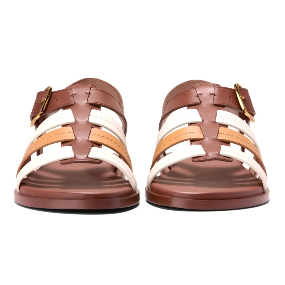 Flynn Fisherman Sandals Biscuit Ch Dk Cuoio Ivory Ltr – Image 2
