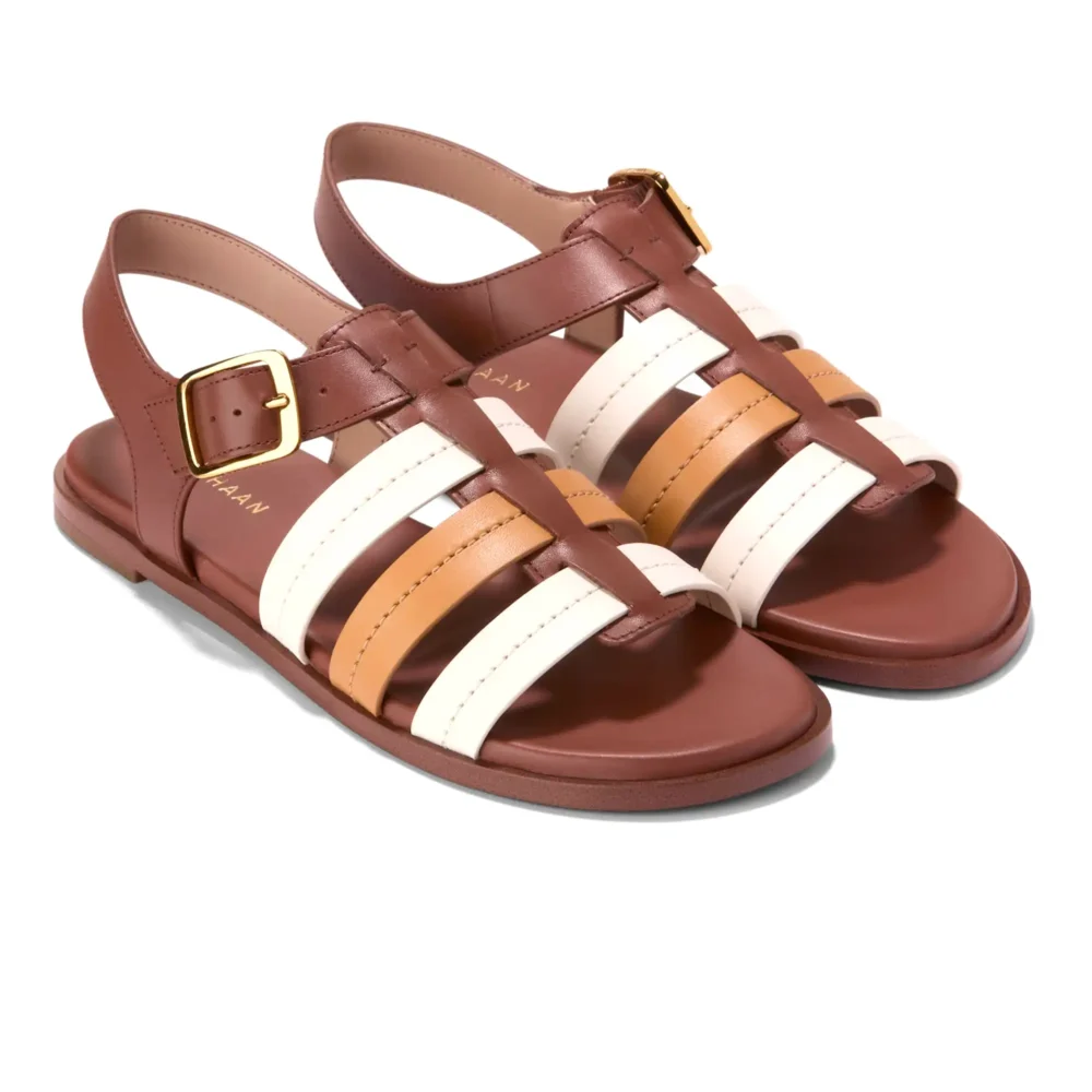 Flynn Fisherman Sandals Biscuit Ch Dk Cuoio Ivory Ltr – Image 5