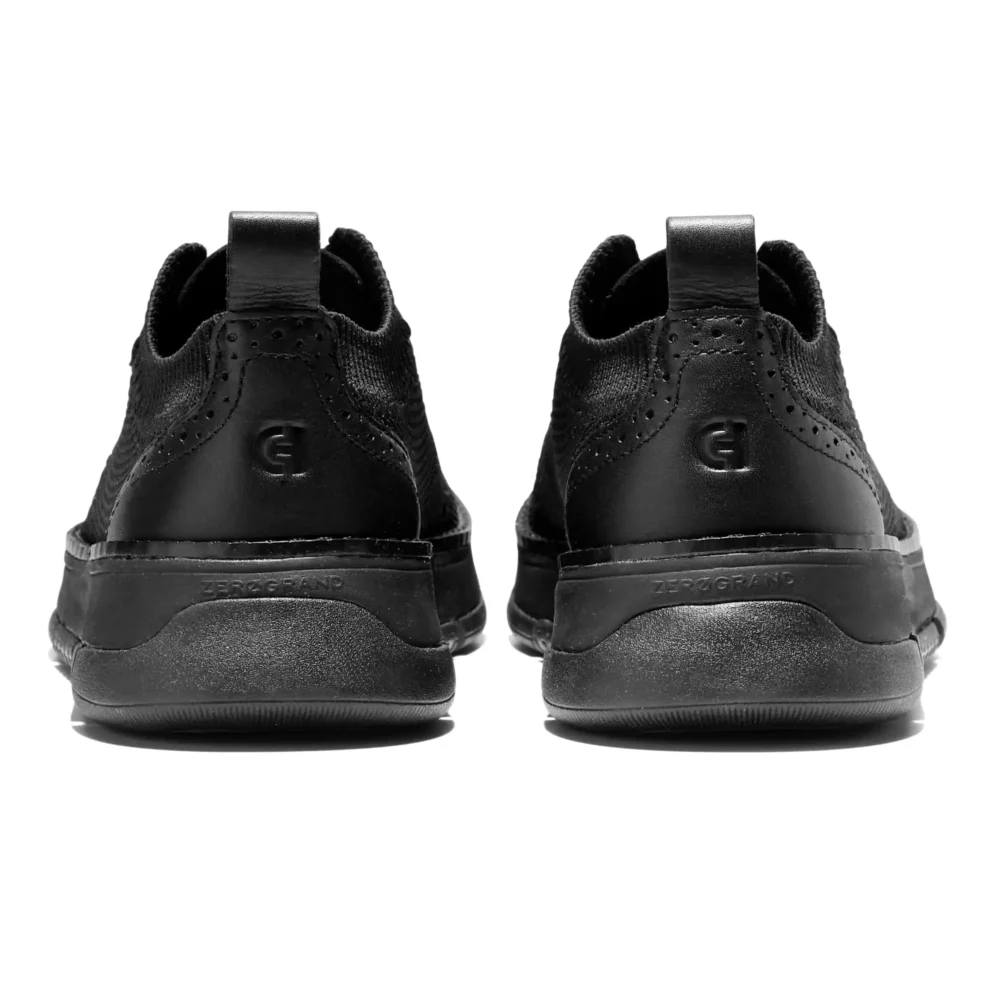 Zerogrand Revel Stitchlite Oxfords Black Knit Leather Black – Image 3