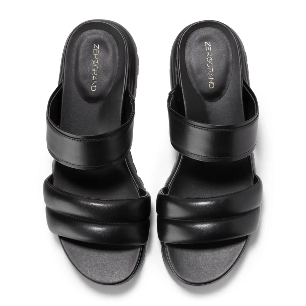 Zerogrand Double Band Slide Sandals Black Black – Image 4