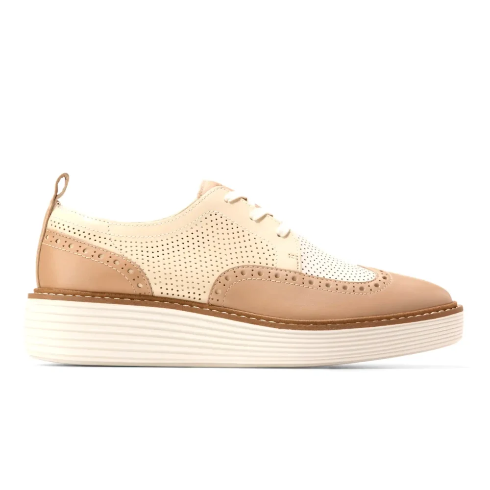 Originalgrand Platform Wingtip Oxford Ch Soft Buff Vanilla Custard Ivory – Image 1