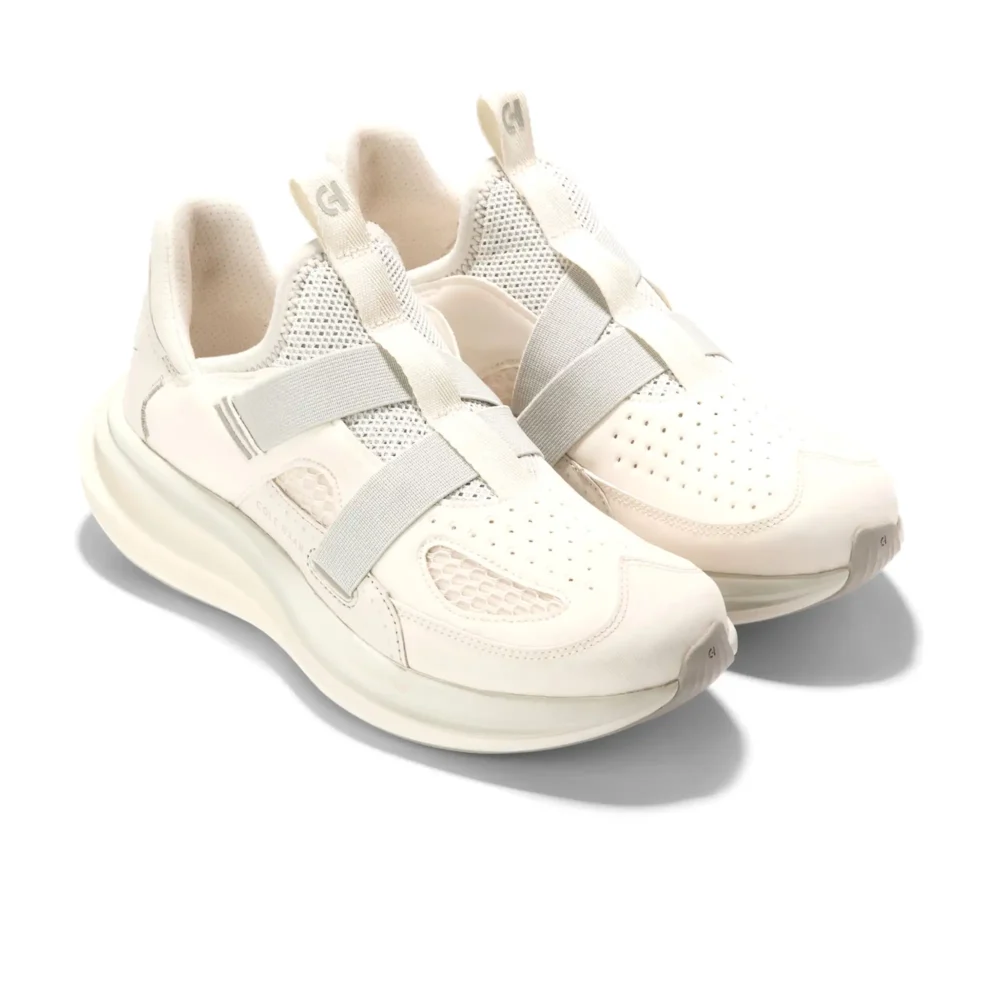 Og Quadstar Monk Strap Running Sneakers Silver Birch Dove Ivory – Image 5