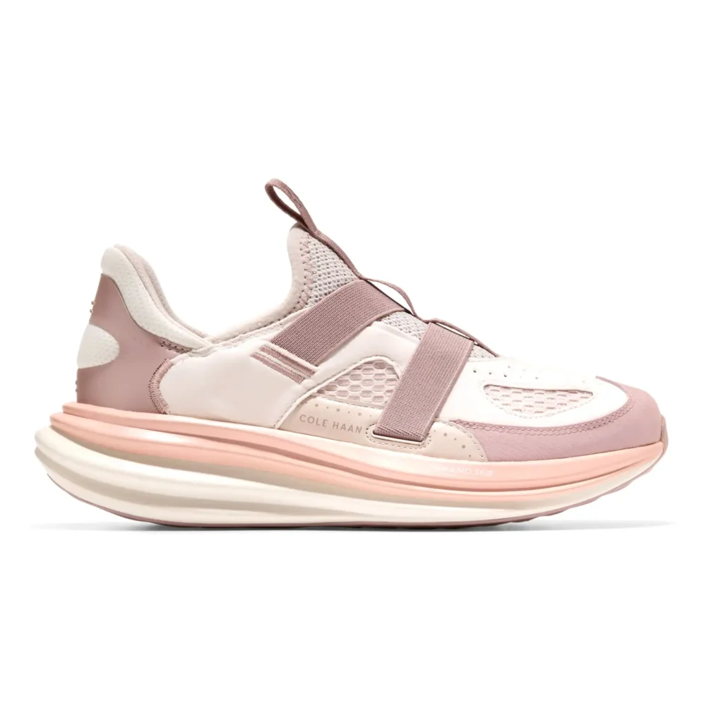 Og Quadstar Monk Strap Running Sneakers Fawn Crystal Gray  Cameo Rose Ivory – Image 1