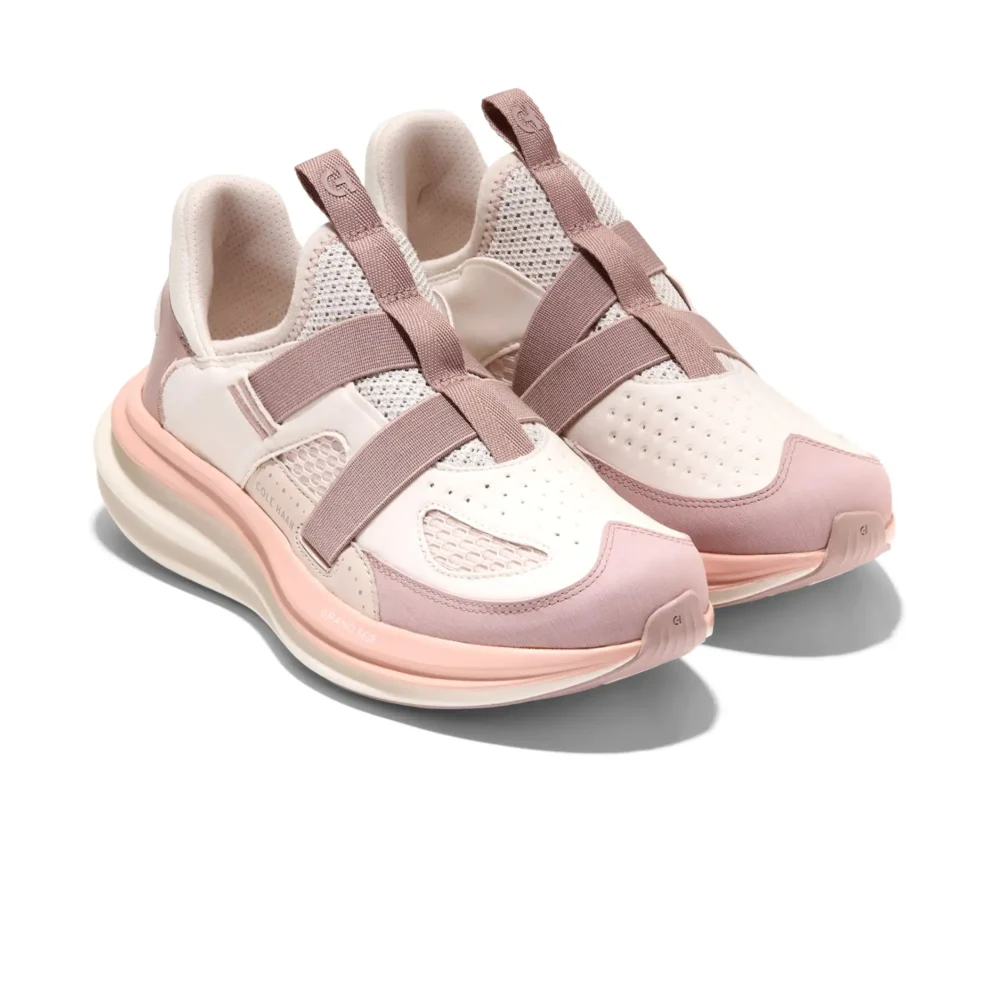 Og Quadstar Monk Strap Running Sneakers Fawn Crystal Gray  Cameo Rose Ivory – Image 5
